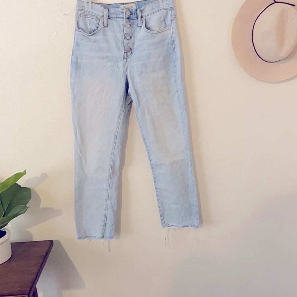 Madewell high rise slim crop boy Jean